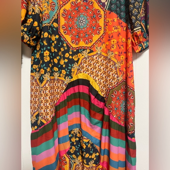 Multicolor Printed Bohemian Maxi Dress multiple sizes S-L - Picture 5 of 11